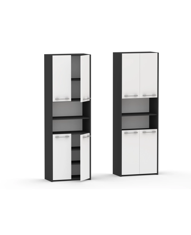 Słupek łazienkowy LUNA 4D  w kolorze Grafitowym /antracyt 56 lub 76 cm